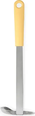 Толкушка Brabantia Tasty Plus, нержавеющая сталь, 28 см, жёлтая