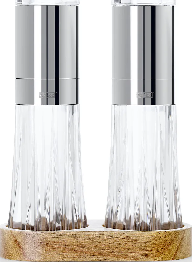 Набор мельниц для специй AdHoc Menage Crystal, 2 шт., акрил