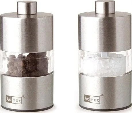 Набор мельниц для специй AdHoc Minimill, 2 шт., акрил, серебристая