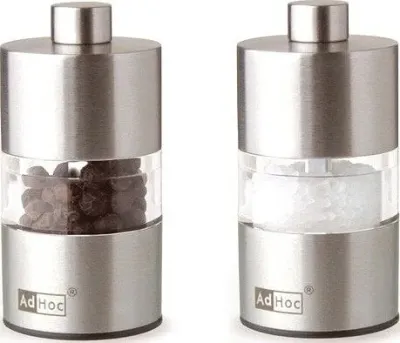 Набор мельниц для специй AdHoc Minimill, 2 шт., акрил, серебристая