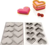 Форма для запекания Silikomart Forma do ciastek Love Story, овальная, силикон, 8 6,6 см — фото 1