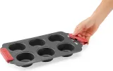 Форма для запекания Lekue Forma do 6 muffinow z nieprzywierajaca powloka, овальная, нержавеющая сталь, 31 18 см — фото 2