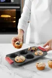 Форма для запекания Lekue Forma do 6 muffinow z nieprzywierajaca powloka, овальная, нержавеющая сталь, 31 18 см — фото 4