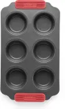 Форма для запекания Lekue Forma do 6 muffinow z nieprzywierajaca powloka, овальная, нержавеющая сталь, 31 18 см — фото 5