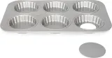 Форма для запекания Patisse Forma do 6 tartaletek Silver-Top, круглая, нержавеющая сталь, 10 см — фото 2