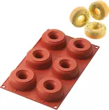 Форма для запекания Silikomart Forma do donutow, круглая, силикон, 7,5 см — фото 4