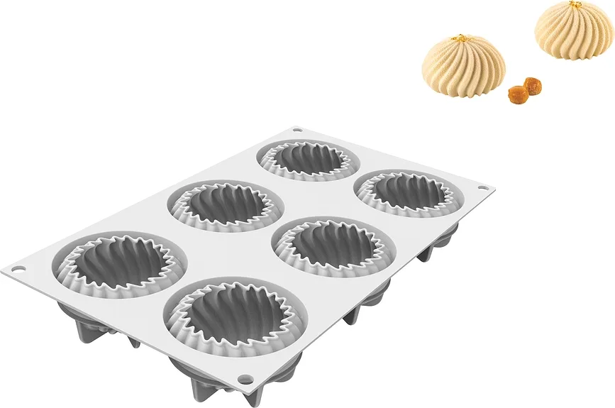 Форма для запекания Silikomart Wave, круглая, силикон, 7,3 см