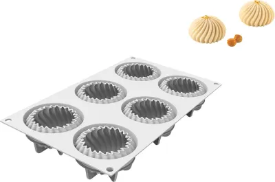 Форма для запекания Silikomart Wave, круглая, силикон, 7,3 см