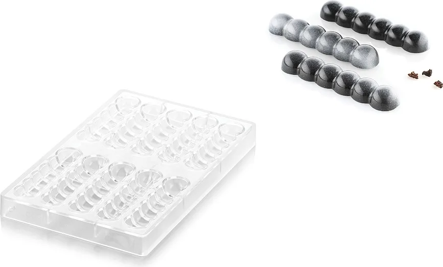 Форма для запекания Silikomart Forma do czekoladek Bolla z tritanu, овальная, пищевой пластик, 11,5 2,5 см
