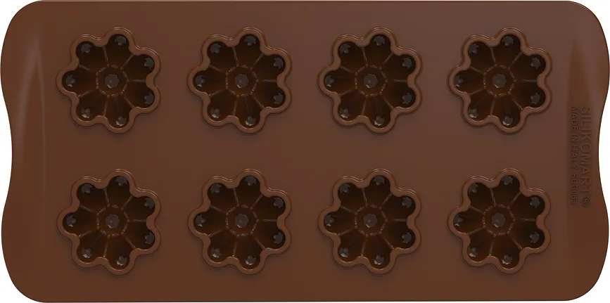 Форма для запекания Silikomart Forma do czekoladek Choco Flower, овальная, силикон, 1,8 11,3 см