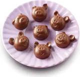 Форма для запекания Silikomart Forma do czekoladek Scg35 Choco Pigs, круглая, силикон — фото 1