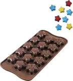Форма для запекания Silikomart Forma do czekoladek Scg45 Winter Stars, круглая, силикон — фото 1