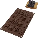 Форма для запекания Silikomart Forma do czekoladek Sf196 Choco Tags In Love, круглая, силикон — фото 1
