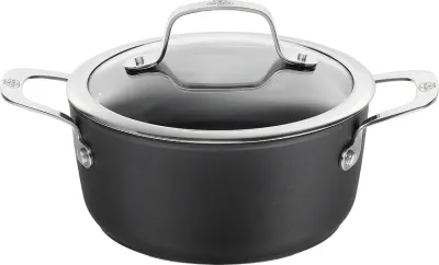 Кастрюля Ballarini Alba, 4,7 л, 24 см, алюминий, антипригарное покрытие, чёрная