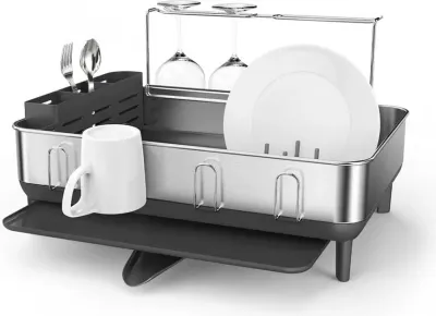 Сушилка для посуды Simplehuman, силикон, 51,4 51,4 см, серая