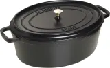 Кастрюля Staub La Cocotte, 12 л, 41 см, чугун, антипригарное покрытие, чёрная — фото 1