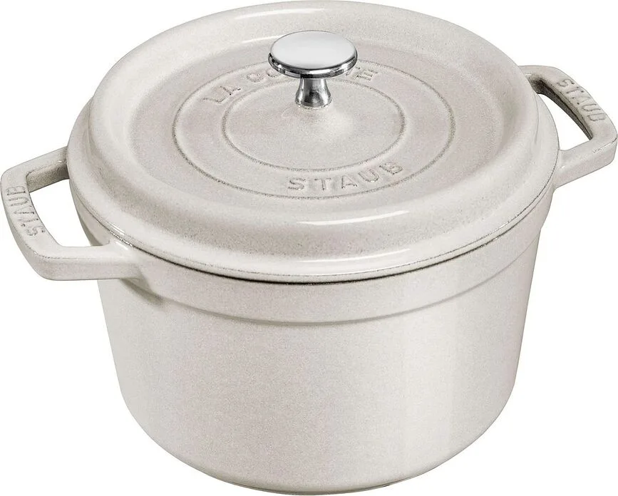 Кастрюля Staub La Cocotte, 4,8 л, 24 см, чугун, антипригарное покрытие, бежевая