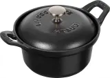 Кастрюля Staub La Coquette, 0,5 л, 12 см, чугун, антипригарное покрытие, чёрная — фото 1