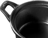 Кастрюля Staub La Coquette, 0,5 л, 12 см, чугун, антипригарное покрытие, чёрная — фото 3
