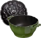 Кастрюля Staub Special Cocotte karczoch, 3 л, 22 см, чугун, антипригарное покрытие, зелёная — фото 8