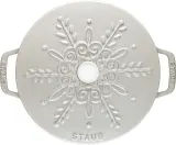 Кастрюля Staub Special Cocotte platek sniegu, 3,6 л, 24 см, чугун, антипригарное покрытие, белая — фото 3
