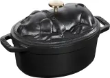 Кастрюля Staub Special Cocotte swinka, 1 л, 17 см, чугун, антипригарное покрытие, чёрная — фото 1