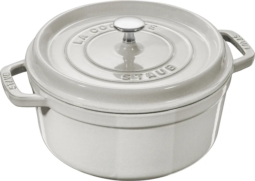 Кастрюля staub la cocotte, чугун, антипригарное покрытие, белая · арт. fabr 40501-409-0