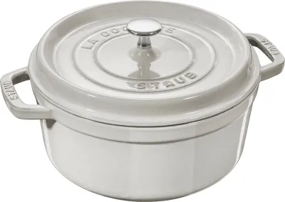 Кастрюля staub la cocotte, чугун, антипригарное покрытие, белая · арт. fabr 40501-410-0