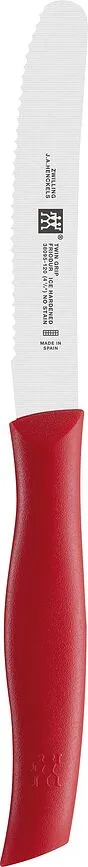 Столовый нож Zwilling, Twin Grip, нержавеющая сталь, красный