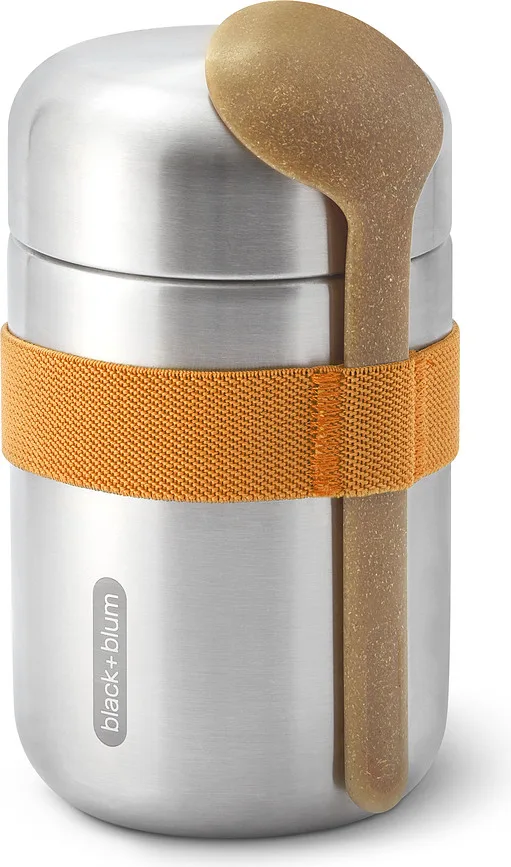 Контейнер пищевой Black+Blum Food Flask, 400 мл, дерево, оранжевый