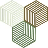 Набор подставок под горячее Zone Denmark Hexagon, 3 штуки, силикон, 16 14 см, зелёная — фото 1