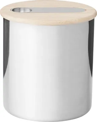 Банка для хранения Stelton Scoop, 300 мл, дерево, серебристая