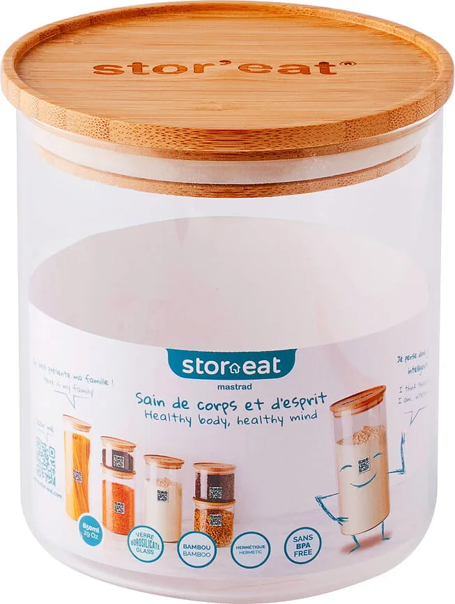 Банка для хранения Mastrad Stor'eat, 400 мл, стекло