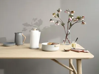 Диспенсер для бумажных полотенец Stelton Emma, дерево, серый