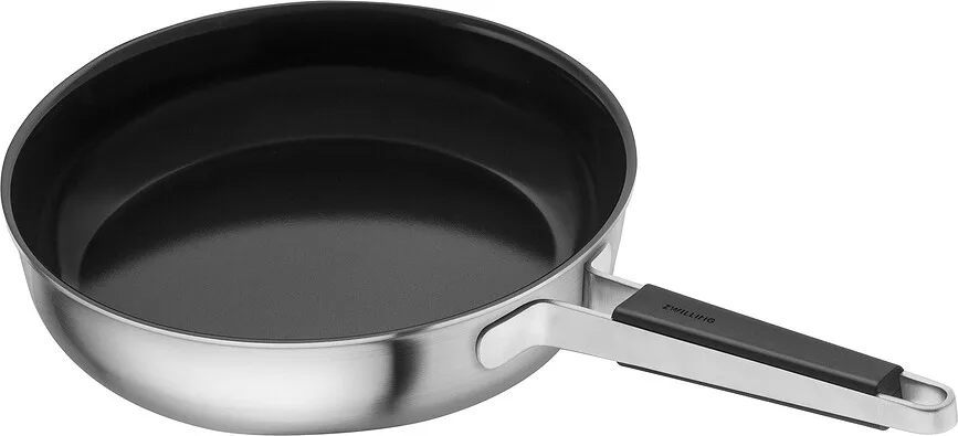 Сковорода Zwilling Pure, 28 см, нержавеющая сталь, антипригарное покрытие, серебристая