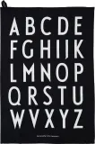 Набор кухонных полотенец design letters aj, 2 шт., хлопок, 60 , чёрное · арт. fabr 10503000OFFWHITE — фото 1