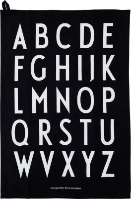 Набор кухонных полотенец design letters aj, 2 шт., хлопок, 60 , чёрное · арт. fabr 10503000BLACK