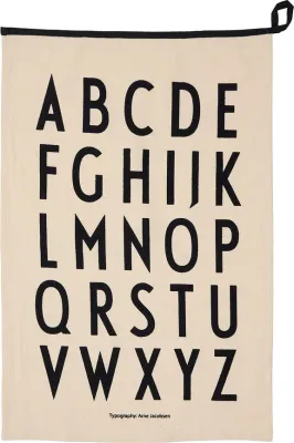 Полотенце кухонное Design Letters Premium Classic, хлопок, 70 50 см, чёрное