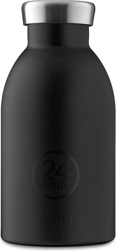 Бутылка для воды 24Bottles Clima Basic II, 330 мл, силикон, чёрная