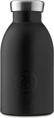 Бутылка для воды 24Bottles Clima Basic II, 330 мл, силикон, чёрная