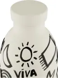 Бутылка для воды 24Bottles Clima Bottle Viva la Vida, 330 мл, силикон, белая — фото 1