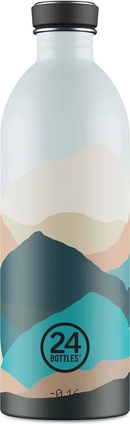 Бутылка для воды 24Bottles Urban Bottle Mountains, 1000 мл, силикон, разноцветная