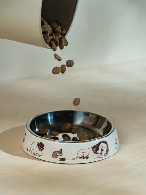 Миска для кошек Muurla Muminki, нержавеющая сталь, 15,5 см, бежевая