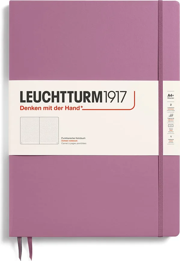 Блокнот Leuchtturm 1917, + y, A4, в точку, розовый