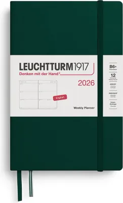 Блокнот Leuchtturm 1917, 2026 EN +, A5, зелёный