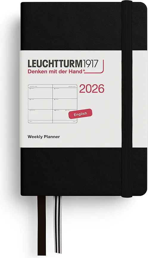 Блокнот Leuchtturm 1917, 2026 EN A7, чёрный