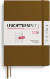 Блокнот Leuchtturm 1917, z notatnikiem 2026 EN, A5, в линейку, коричневый — фото 1