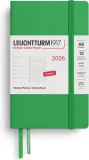 Блокнот Leuchtturm 1917, z notatnikiem 2026 EN, A6, в линейку, зелёный — фото 1