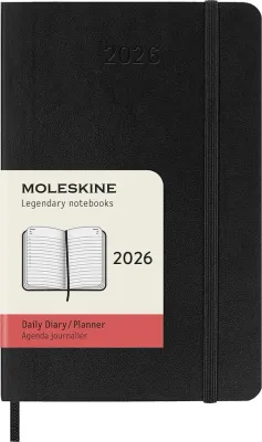 Блокнот Moleskine, 2026 12M P, A6, чёрный