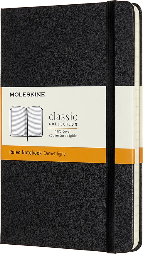 Блокнот Moleskine, Classic M, A5, в линейку, чёрный